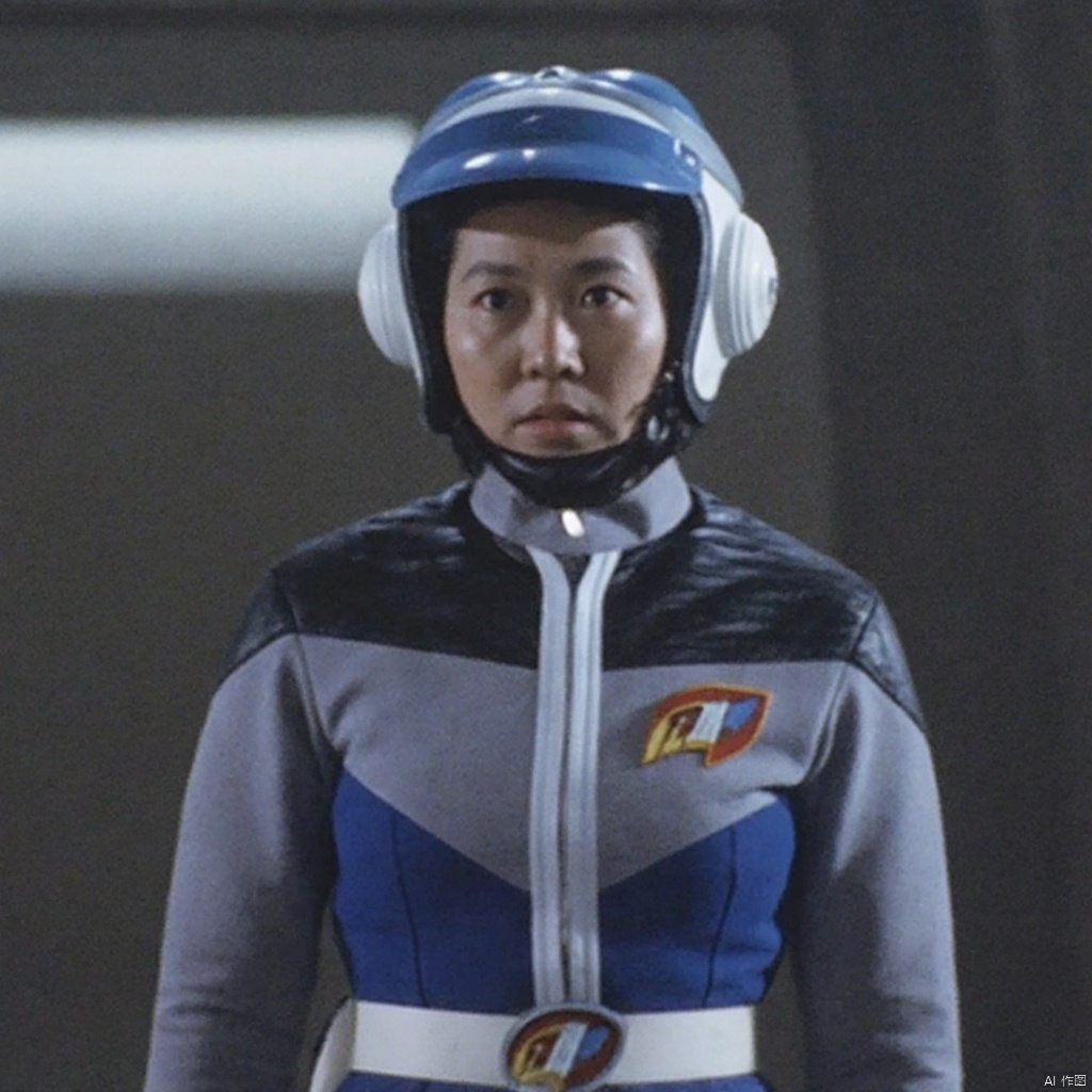 PAT,helmet,collar,belt,logo,uniform,jacket,gloves,boots,emblem,pants,grey jacket with blue line