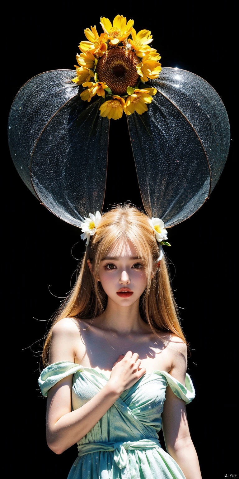 1girl, beautifuldetailedflower,beautifuldetailedeyes,hyperdetailed,flower,hyperquality,,eyes,flowerandhairissamecolor,beautifulycolor,face,{{{{{herhairisbecomingflower,flower,hair,flower,butterfly,}}}}},{{{{1girl}}}}kawaii,,{{{highdetails,highquality}}},{{{backlight}}},{{hairandclothesisflower}},{{{upperbody}}},highquality,hairwithbody,webbeddress,upperbody,flowerleg,flowerhands,bodywithflower,{{flowerwithclothes}},dresswithflower,,lightparticles,blackbackground,{{{{Hairwithflower}}}},smallbreastwithflower,bighairwithflower,{{floatinghairwithflower,floating}}1girl,smallbreast,marblingwithhairandclothes,lookingatviewer,{{original}},{{armdown}},{{papercutting}},blackbackground,flowerforground,{{hairwithflower}},{{{{{highres}}}},}hairwithflower,hairwithflower,hair,wavyhair,diffusionlighting,abstract,Butterflywithbody,flowerwithhair,herhairisflower,bigtopsleeves,floating,,yangwawa,blond_hair