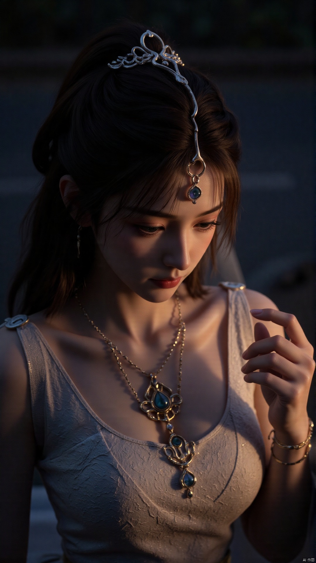 a girl close up,tyndall effect,wedding dress,foggy,dark shadow photography,surreal dramatic lighting shadow (lofi, analog),kodak film by Brandon Woelfel Ryan McGinley,soft lighting,high resolution,professional grade,RAW photography,evocative composition,Cinematic Lighting,moody lighting,perfect eyes,depth of field,virtual background,eyes focus,the face of an angel,
