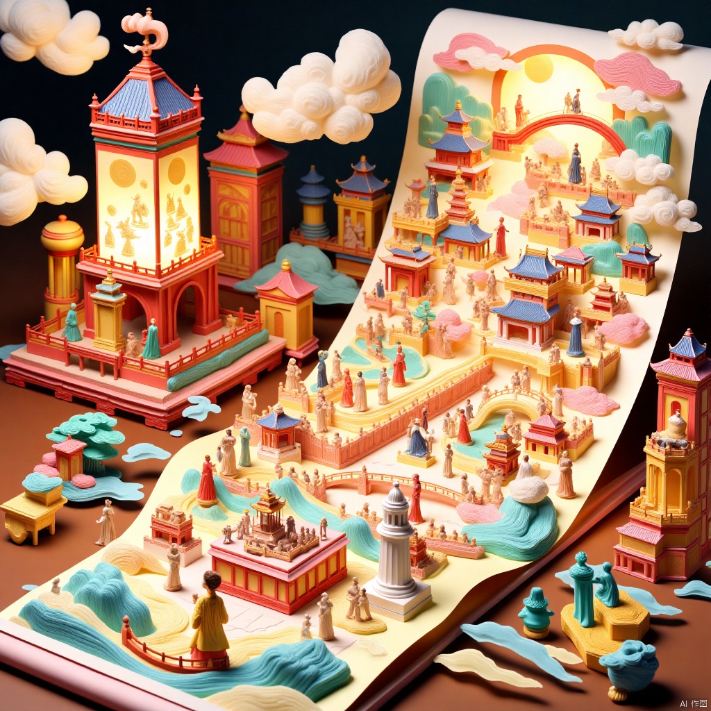 Scroll painting,游乐园,Theme park,Funfair