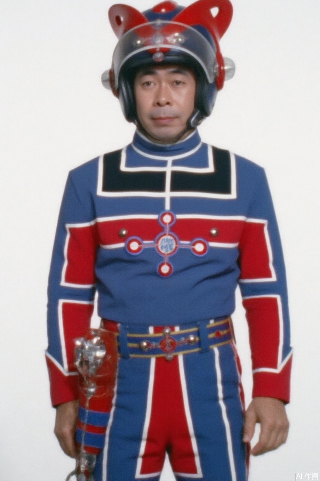 masterpiece, best quality,solo,(white background:1.2),simple background,
looking at viewer,zat,helmet,blue pants,blue jacket,collar,belt,logo,uniform,jacket,gloves,boots,emblem,pants,blue footwear,blue uniform with black and red line