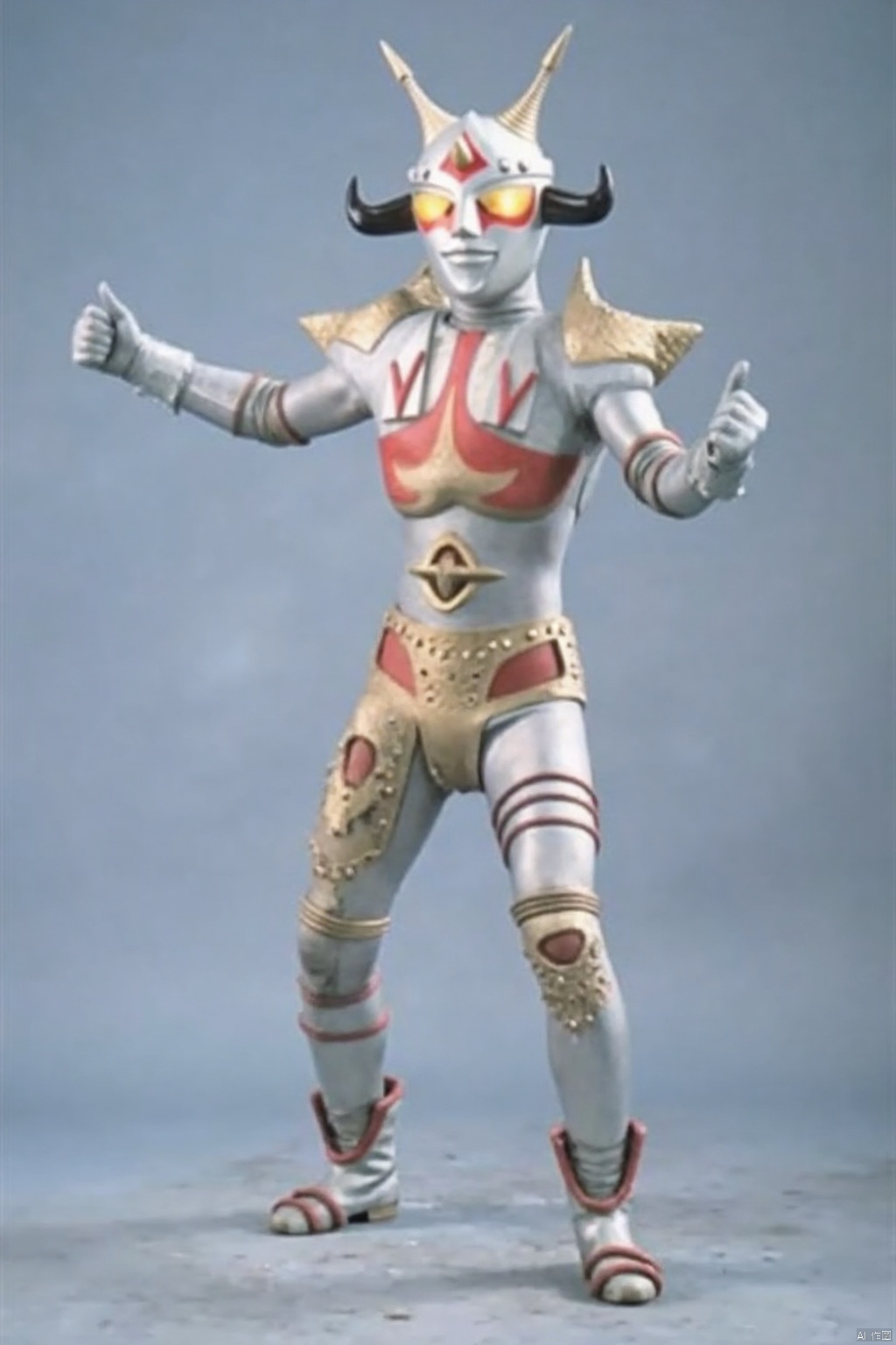 ,silver bodysuit,silver gloves,legwear,gloves,boots,cover,mask,plugsuit,armor,bodysuit,red pattern on body,silver tight-fitting,silver footwear,helmet,leather suit,latex,tokusatsu,no humans,science fiction,silver head,hard mask,no smile,no eyes,no nose,solo,silver rubber bodysuit with red line,ultraman,Jum Killer,super robot,machinery,mecha