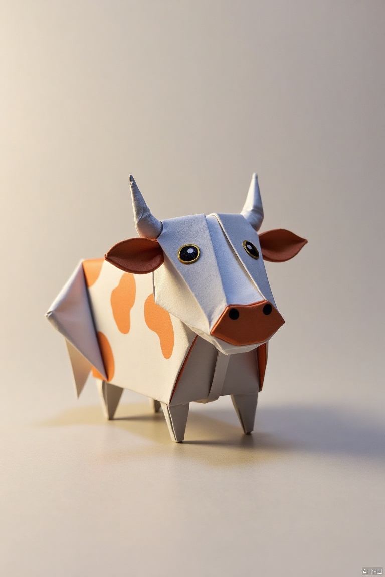 origami, cow