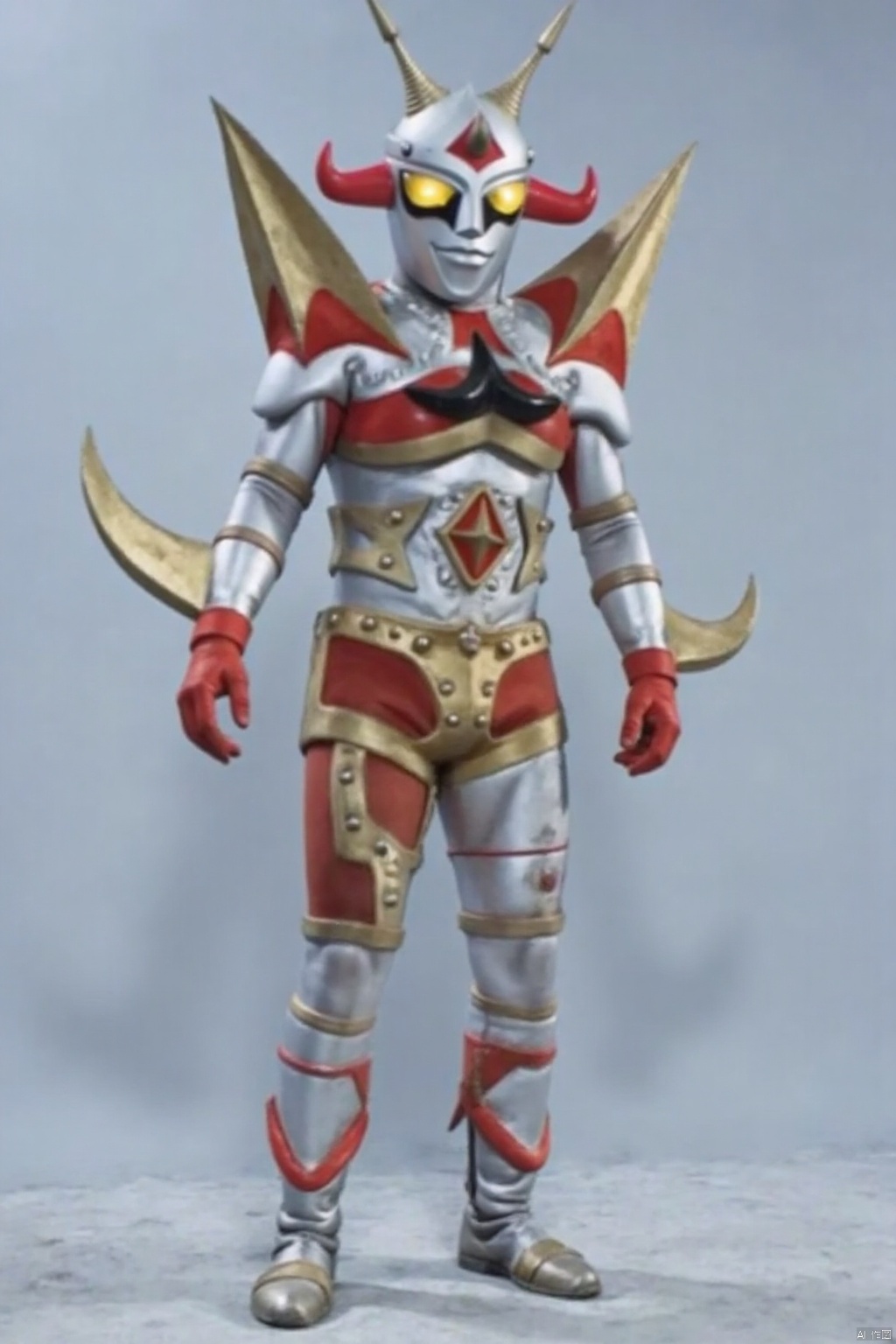 ,silver bodysuit,silver gloves,legwear,gloves,boots,cover,mask,plugsuit,armor,bodysuit,red pattern on body,silver tight-fitting,silver footwear,helmet,leather suit,latex,tokusatsu,no humans,science fiction,silver head,hard mask,no smile,no eyes,no nose,solo,silver rubber bodysuit with red line,ultraman,super robot,machinery,mecha,Jum Killer JR