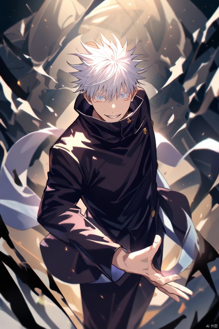 masterpiece,best quality,newest,absurdres,highres,safe.1 boy,gojou satoru,jujutsu kaisen,looking at viewer