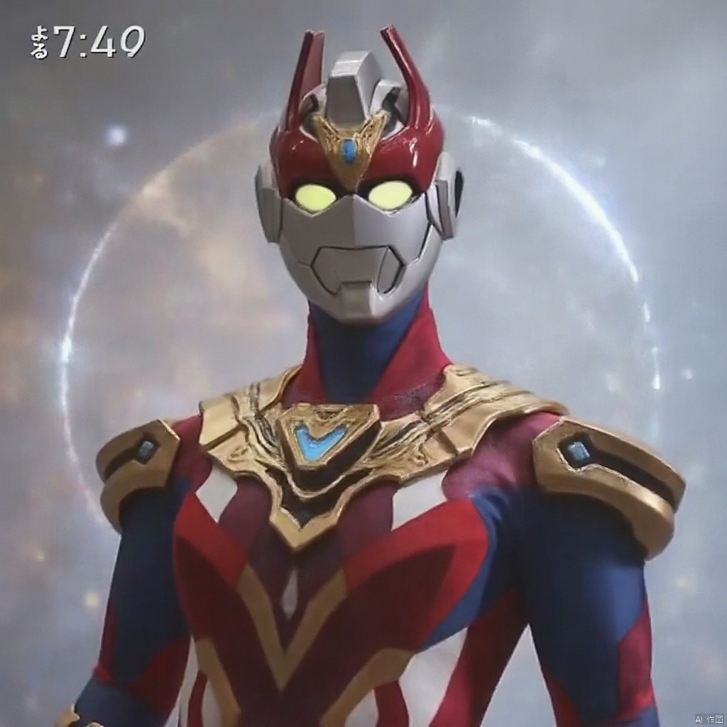 ultraman,bodysuit,gloves,legwear,boots,cover,mask,plugsuit,armor,bodysuit,pattern on body,tight-fitting,helmet,leather suit,latex,tokusatsu,no humans,science fiction,hard mask,no smile,no eyes,no nose,solo,rubber bodysuit with line,alien,