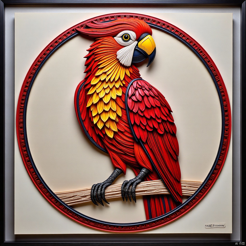 LOGO, parrot,origami