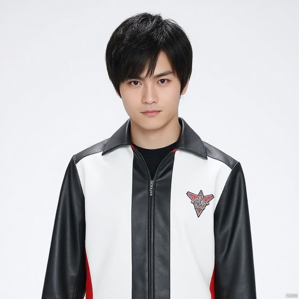 guts-s,black pants,white jacket,collar,belt,logo,uniform,jacket,gloves,boots,emblem,pants,white gloves,black footwear,white jacket with red line and black sleeves