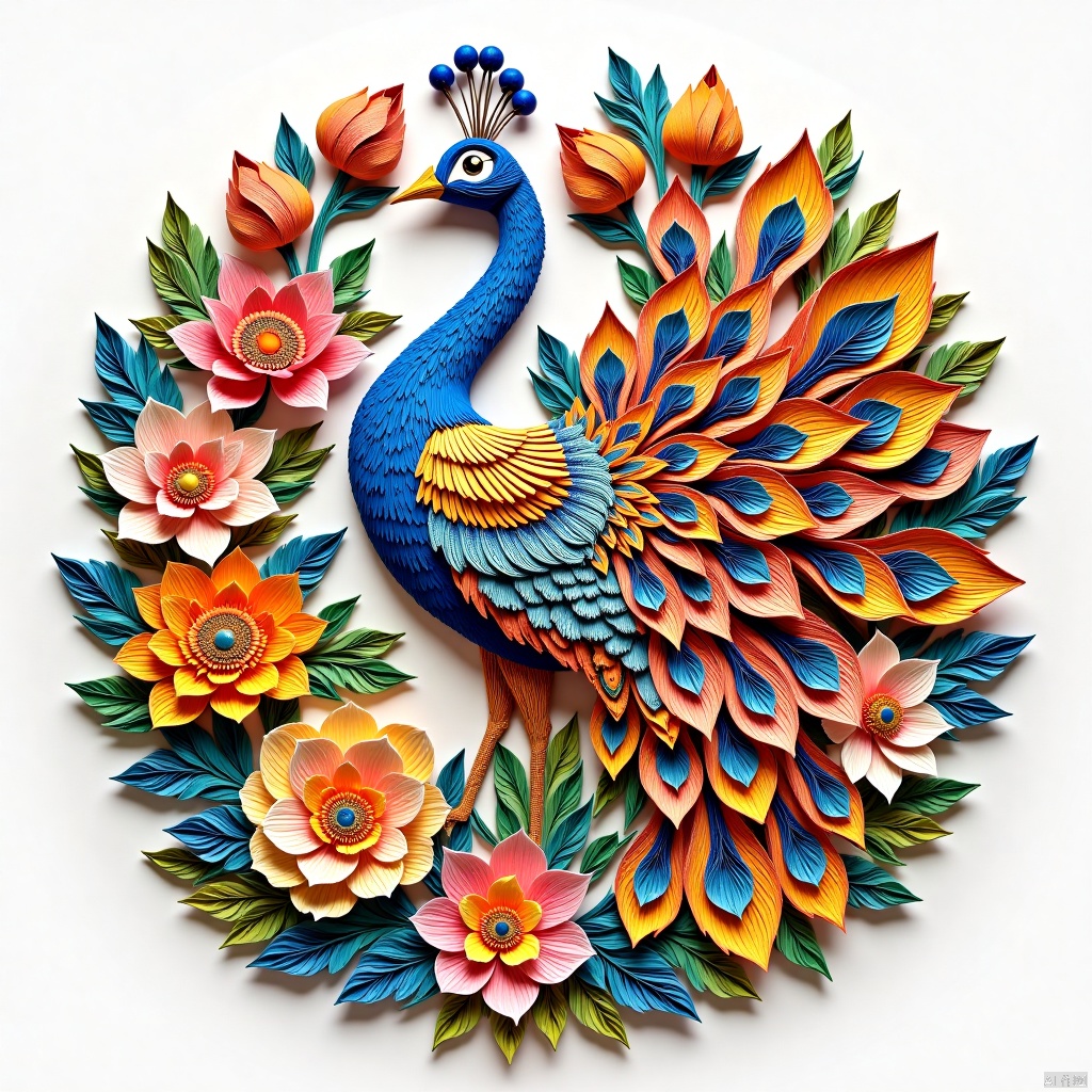 peacock,Paper quilling art
