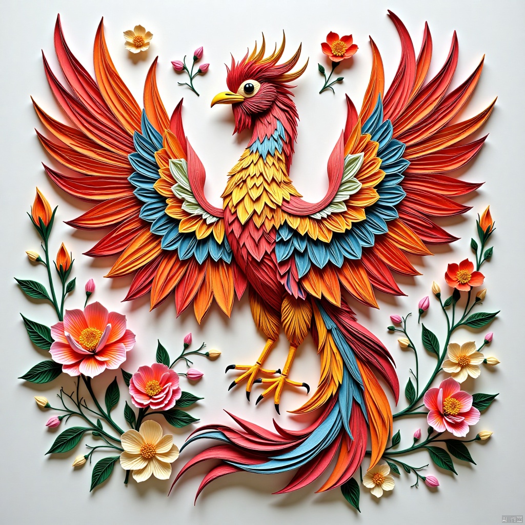 phoenix,Paper quilling art