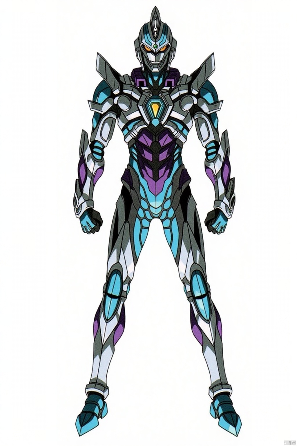 ultraman,bodysuit,gloves,legwear,boots,cover,mask,plugsuit,armor,bodysuit,pattern on body,tight-fitting,helmet,leather suit,latex,tokusatsu,no humans,science fiction,hard mask,no smile,no eyes,no nose,solo,rubber bodysuit with line,alien,Gridman