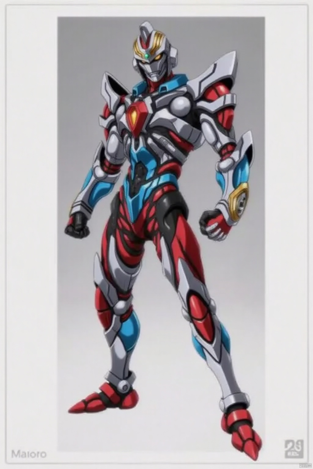 ultraman,bodysuit,gloves,legwear,boots,cover,mask,plugsuit,armor,bodysuit,pattern on body,tight-fitting,helmet,leather suit,latex,tokusatsu,no humans,science fiction,hard mask,no smile,no eyes,no nose,solo,rubber bodysuit with line,alien,Gridman