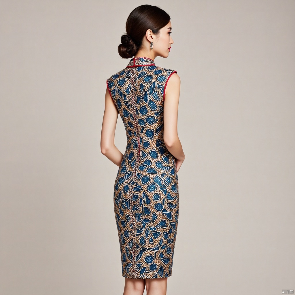 cheongsam,Geometric pattern