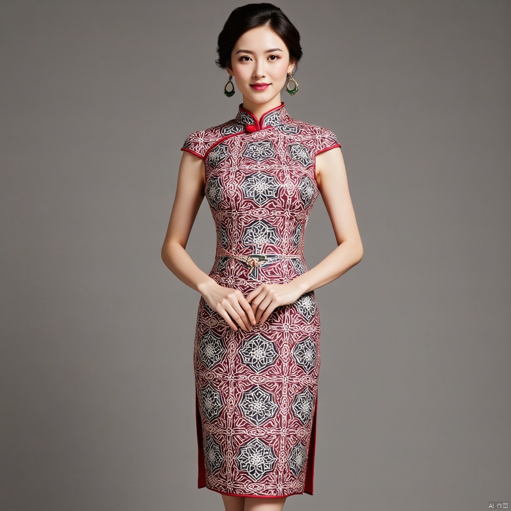 cheongsam,Geometric pattern