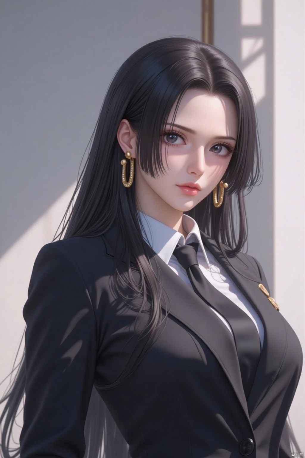solo, long hair, looking at viewer, 1girl