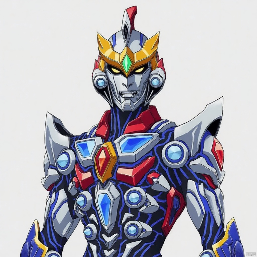 ultraman,bodysuit,gloves,legwear,boots,cover,mask,plugsuit,armor,bodysuit,pattern on body,tight-fitting,helmet,leather suit,latex,tokusatsu,no humans,science fiction,hard mask,no smile,no eyes,no nose,solo,rubber bodysuit with line,alien,Gridman