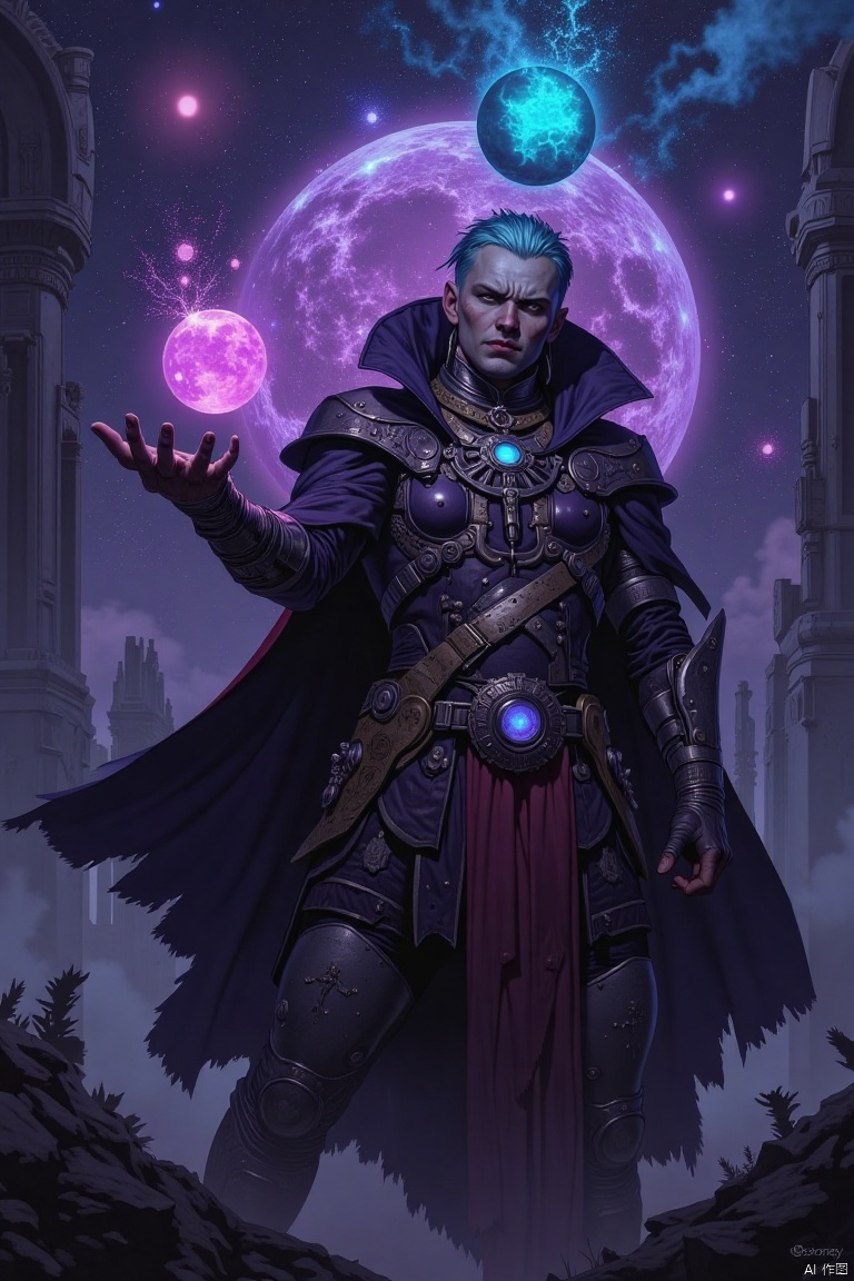 galaxy cybergoth  by Vladimir Matyukhin,By Phandigrams