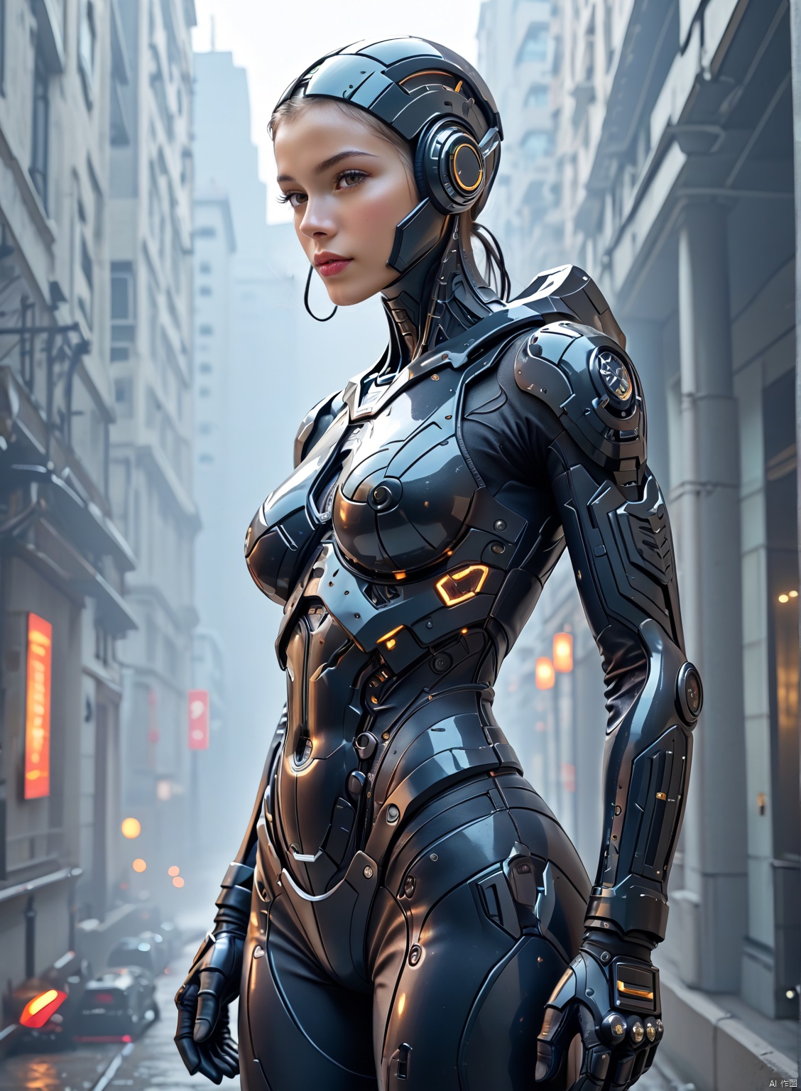  1girl, parted lips, hair blowing in wind, open hand, machinery, Mecha, science fiction, machinery armor, Metallic luster, electroplated, clothes sign, Mars, spaceship, floating cannon, hexagon, (from below:1.2), glow, backlighting, (background blur:1.2), cinematic lighting, Low illumination, VHS-style, (masterpiece:1.3), (best quality:1.1), intricate detailed, (Hyperrealistic:1.1), (realistic details:1.1), highly detailed, (the text on the cover should be bold and attention-grabbing, with the title of the magazine and a catchy headline:1.4), , ,Super perspective,wide shot. Dynamic pose, fighting_stance.,wide shot,(BEAUTIFUL FEMALE ANDROID:1.3),SPARTANFEMALESDXL, 1GIRL,ARMOR, BLURRY,THICK THIGHS,HELMET,SCIENCE FICTION,SKIN TIGHT,POWER,ARMOR,HELMET,POWER,ARMOR,HELMET,,LARGE BREASTS, CLEAVAGE,COLLARBONE,BLUSH