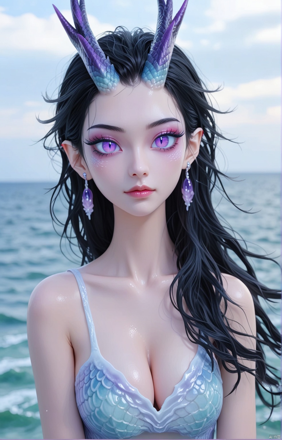 1girl,  Black hair,  Long black hair on Tensor.Art