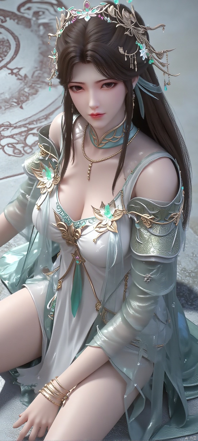 score_9,score_8,(high definition, Best quality, masterpiece, 4K, exquisite skin), 1girl, solo, breasts, looking at viewer, (snowflake and beam background), sitting