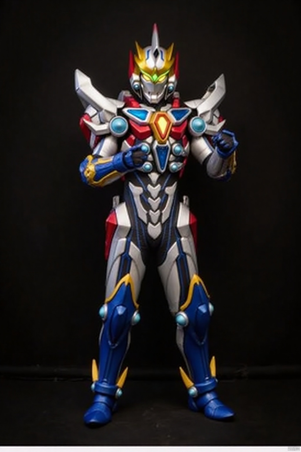 ultraman,bodysuit,gloves,legwear,boots,cover,mask,plugsuit,armor,bodysuit,pattern on body,tight-fitting,helmet,leather suit,latex,tokusatsu,no humans,science fiction,hard mask,no smile,no eyes,no nose,solo,rubber bodysuit with line,alien,Gridman