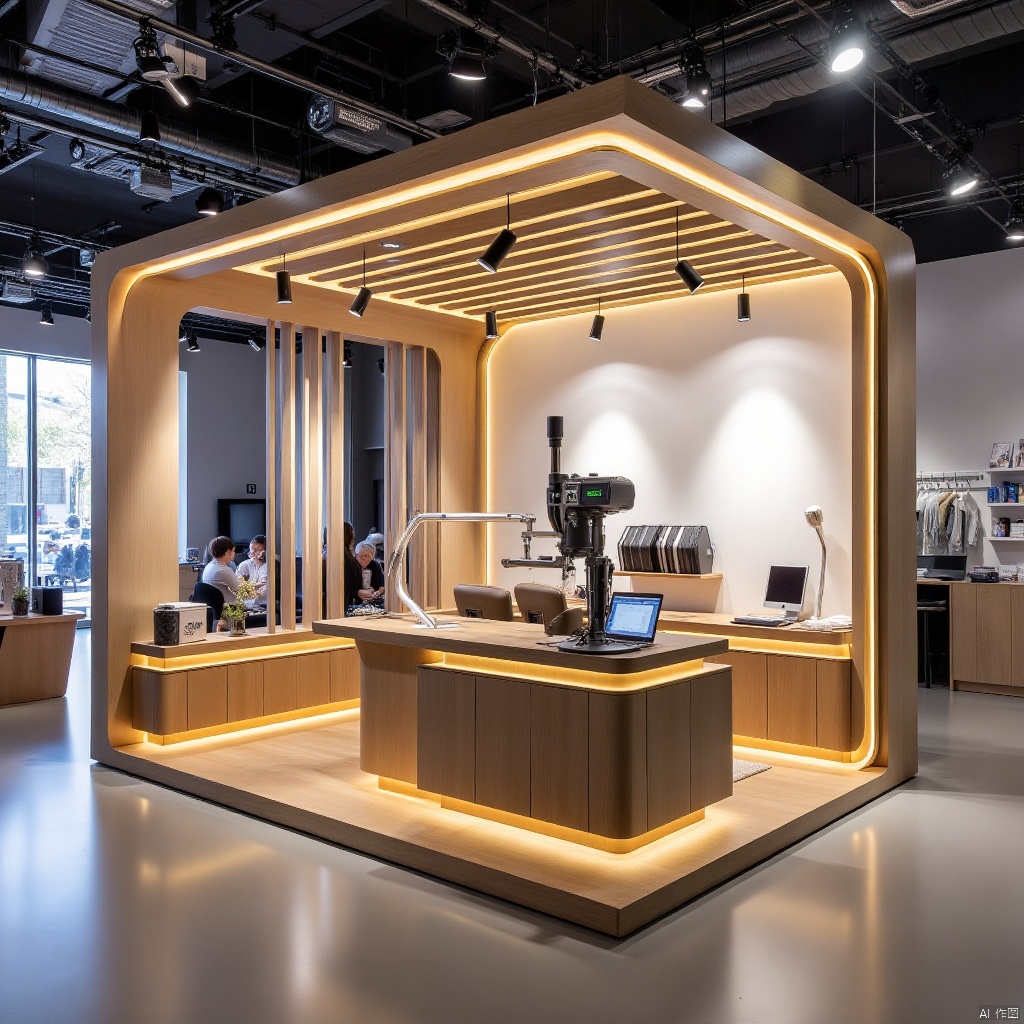 Modern booth,