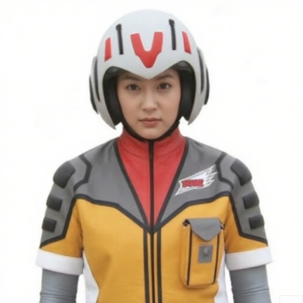 masterpiece, best quality,solo,(white background:1.2),simple background,
looking at viewer,GUYS,helmet,collar,belt,logo,uniform,jacket,skirt,gloves,boots,emblem,orange jacket,grey skirt,orange jacket with grey and white line,orange jacket with red collar,grey skirt with orange line