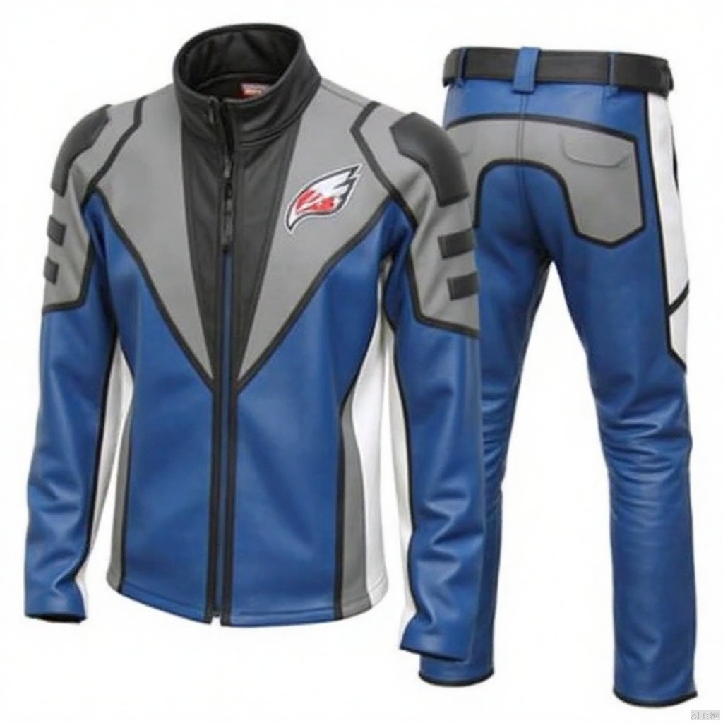 GUYS,helmet,collar,belt,logo,uniform,jacket,pants,gloves,boots,emblem,blue jacket,grey pants,blue jacket with grey and white line,blue jacket with black collar,grey pants with white line