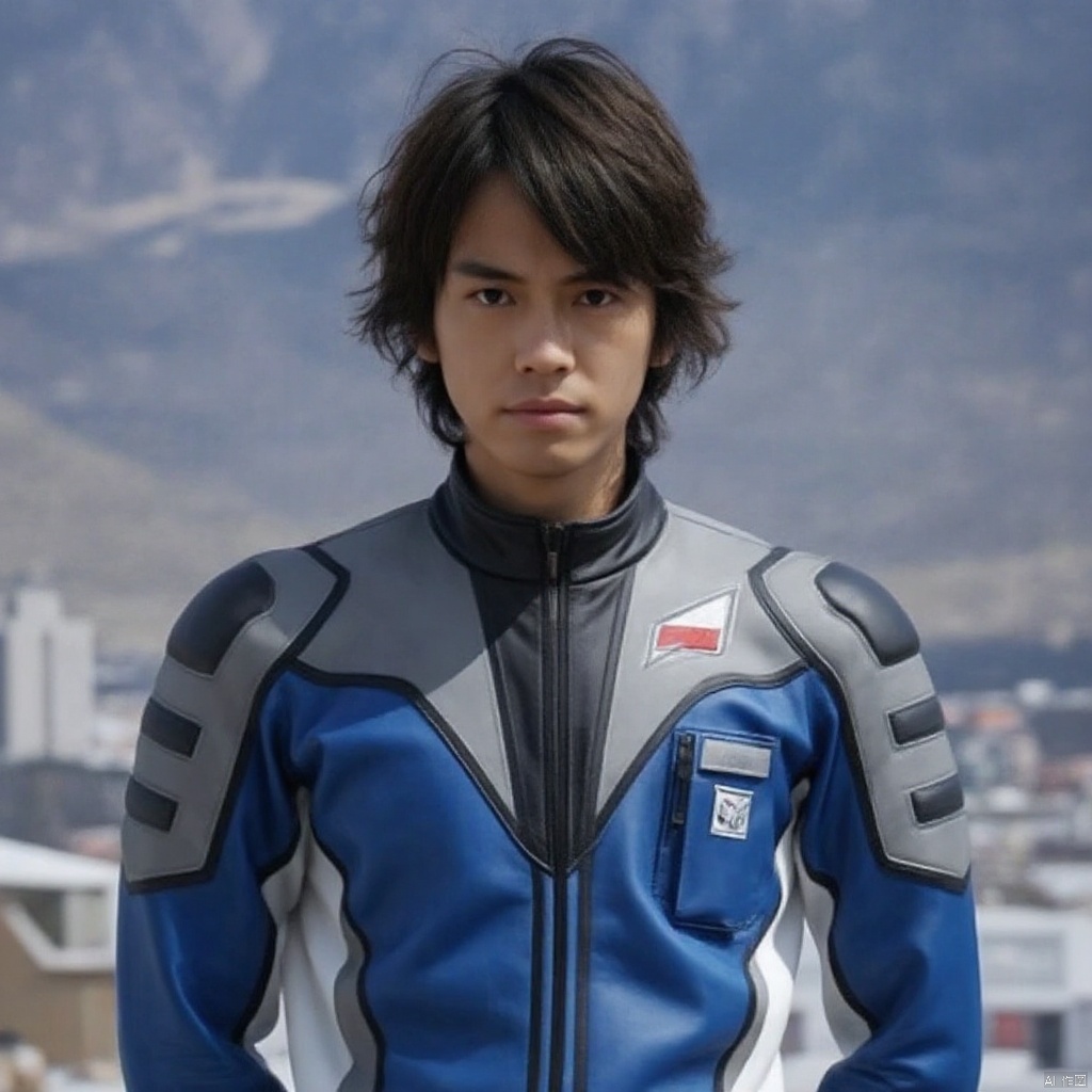 GUYS,helmet,collar,belt,logo,uniform,jacket,pants,gloves,boots,emblem,blue jacket,grey pants,blue jacket with grey and white line,blue jacket with black collar,grey pants with white line