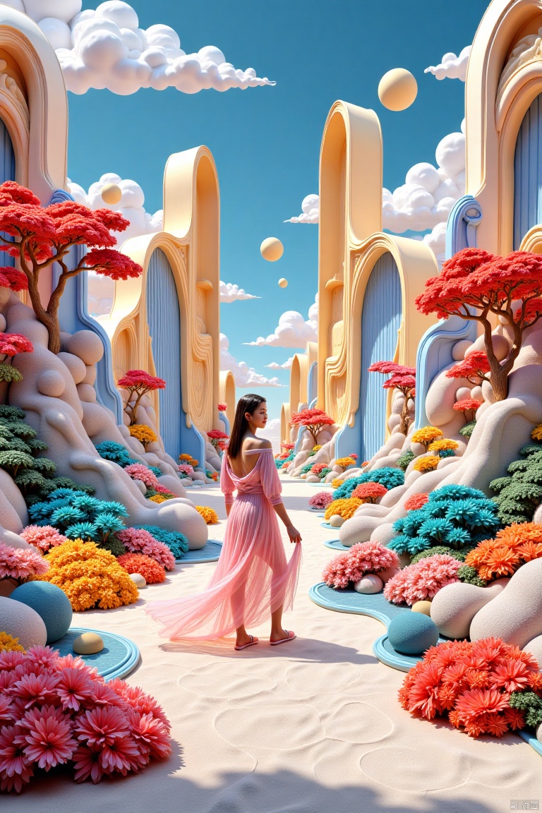,A gauzy skirt,Architectural landscape