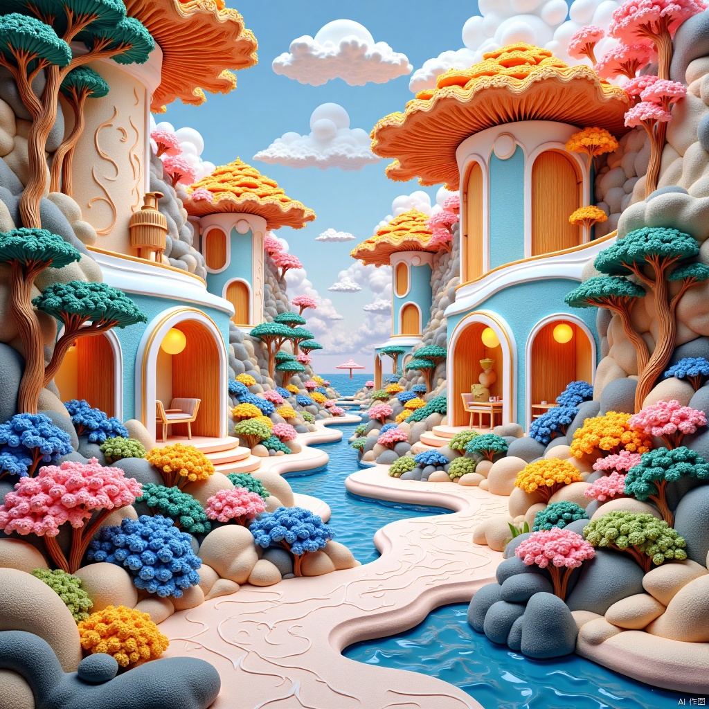 ,A gauzy skirt,Architectural landscape