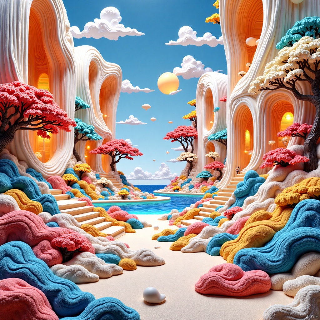 ,A gauzy skirt,Architectural landscape