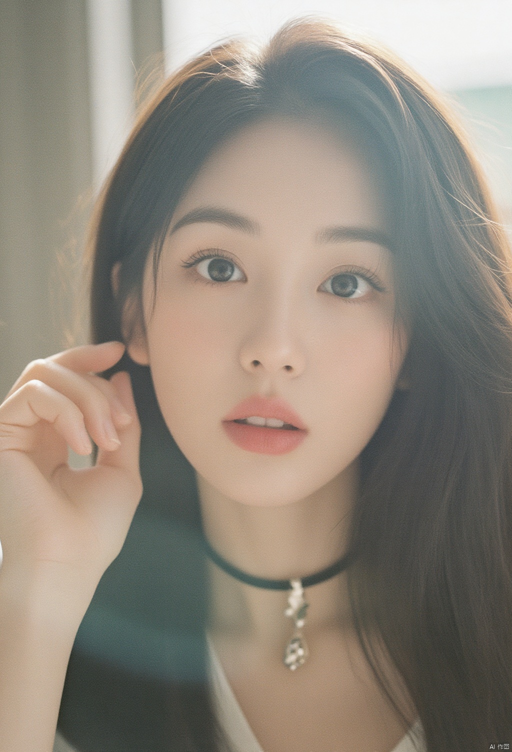 sexy korean secretary lady being sensual and erotic naughty and teasing in the office,choker,, ,score_9, score_8_up, score_7_up, score_6_up,, ,masterpiece, best quality, intricate detail,