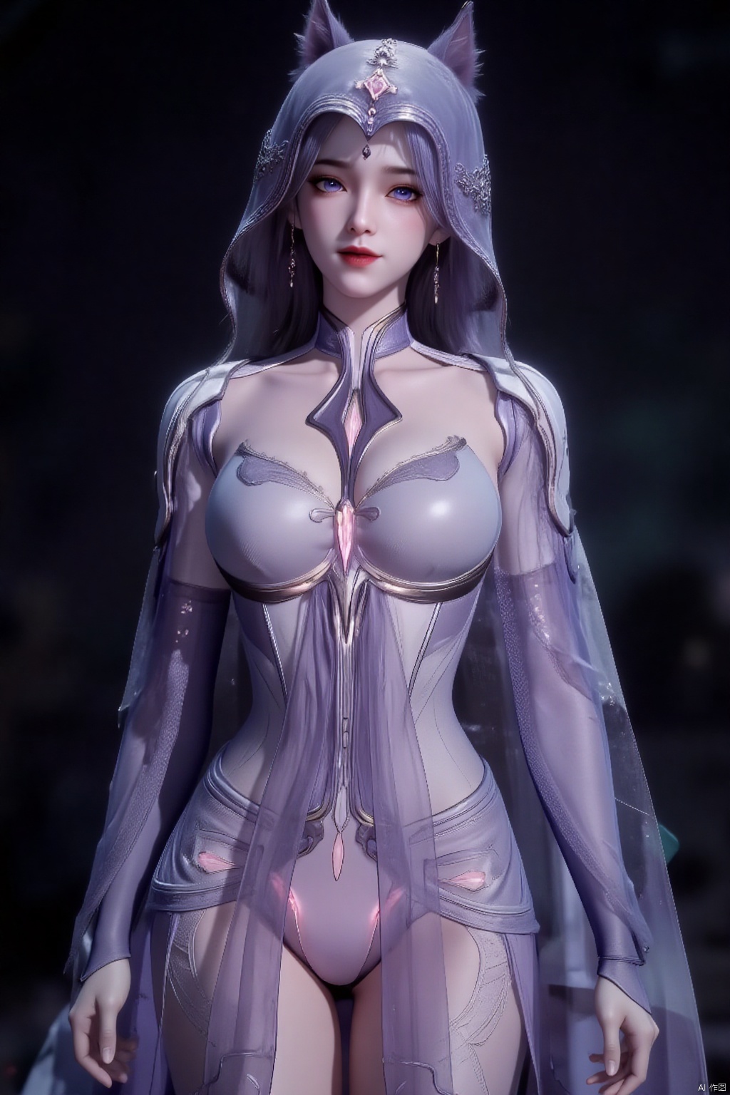 Masterpiece, best quality, super detailed, 16K, realistic, 1 girl, solo, (Big breasts :1.3), whole body, blue pattern, jewelry, Dress, gilt texture, (simple background :1.3), (black background :1.4), slim waist, sussusers,