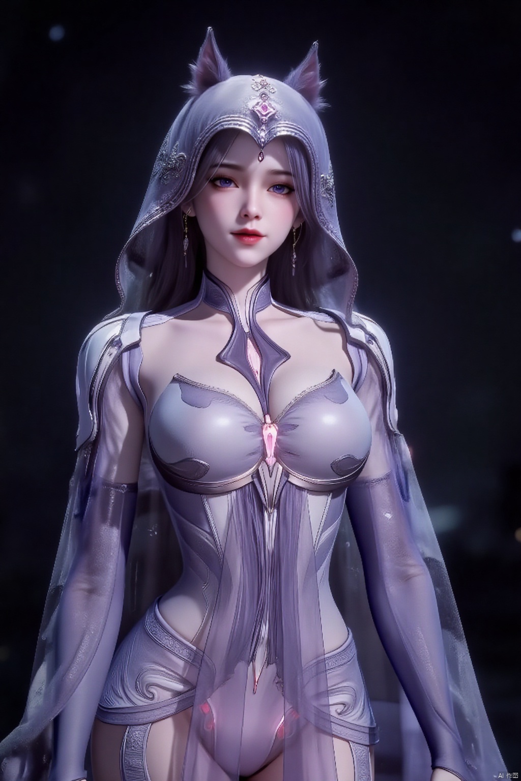 Masterpiece, best quality, super detailed, 16K, realistic, 1 girl, solo, (Big breasts :1.3), whole body, blue pattern, jewelry, Dress, gilt texture, (simple background :1.3), (black background :1.4), slim waist, sussusers,