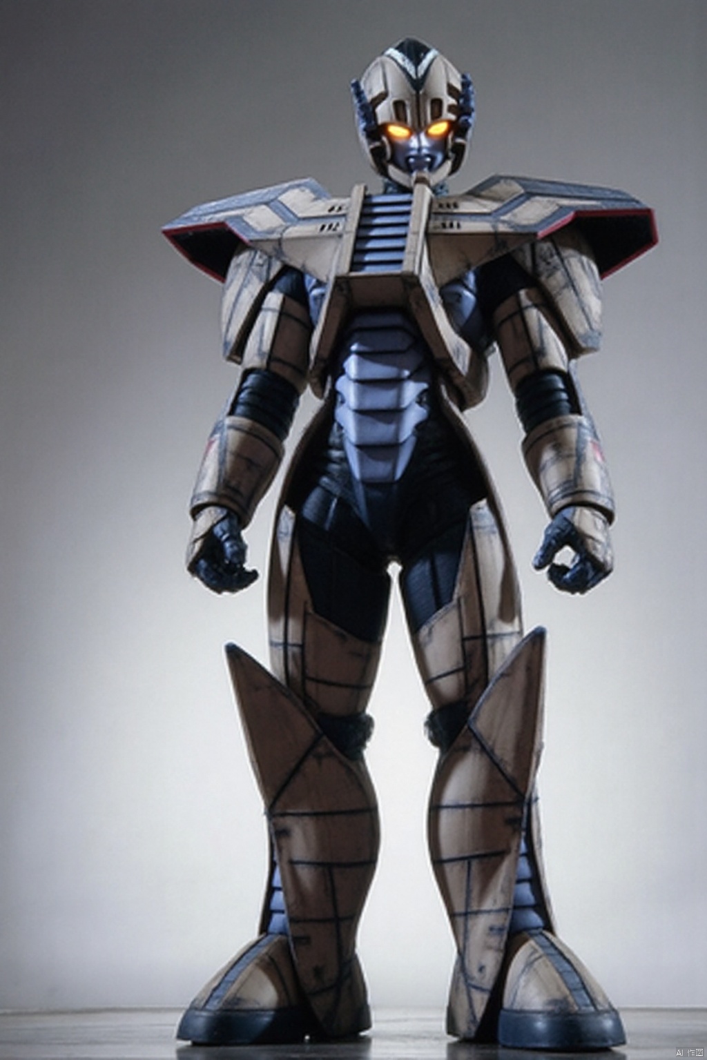 ultraman,silver bodysuit,silver gloves,legwear,gloves,boots,cover,mask,plugsuit,armor,bodysuit,red pattern on body,silver tight-fitting,silver footwear,helmet,leather suit,latex,tokusatsu,no humans,science fiction,silver head,hard mask,no smile,no eyes,no nose,solo,silver rubber bodysuit with red line,armor,helmet,super robot,machinery,mecha