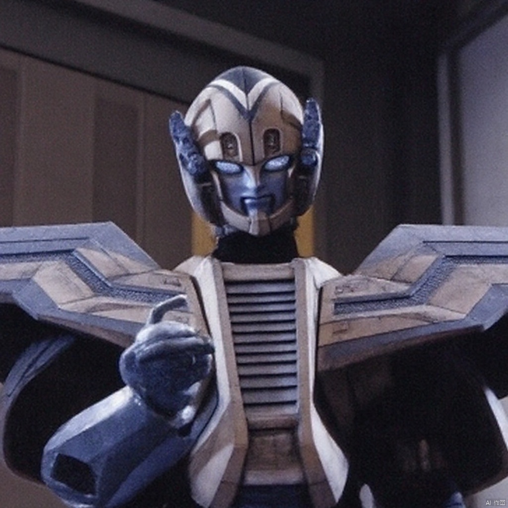 ultraman,silver bodysuit,silver gloves,legwear,gloves,boots,cover,mask,plugsuit,armor,bodysuit,red pattern on body,silver tight-fitting,silver footwear,helmet,leather suit,latex,tokusatsu,no humans,science fiction,silver head,hard mask,no smile,no eyes,no nose,solo,silver rubber bodysuit with red line,armor,helmet,super robot,machinery,mecha