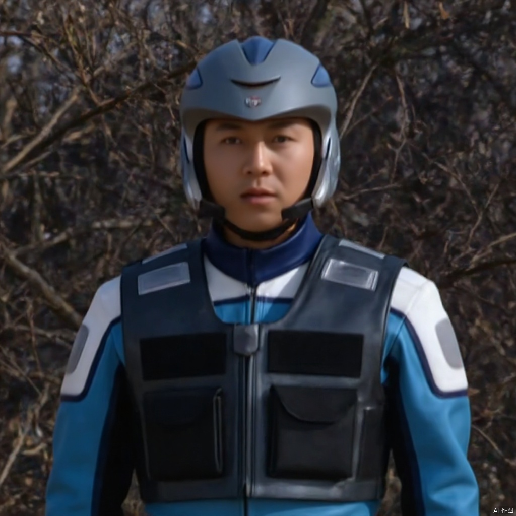 EYES,helmet,collar,belt,military uniform,logo,uniform,jacket,helmet,fingerless gloves,gloves,boots,emblem,pants,bodysuit,belt pouch,armband,military,bulletproof vest,black gloves,belt,pants,black footwear,knee pads,police,tactical clothes