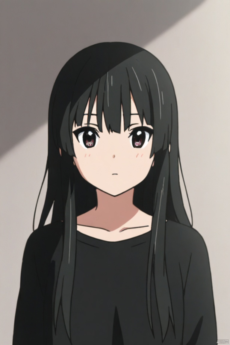 Black hair, long hair,upper body