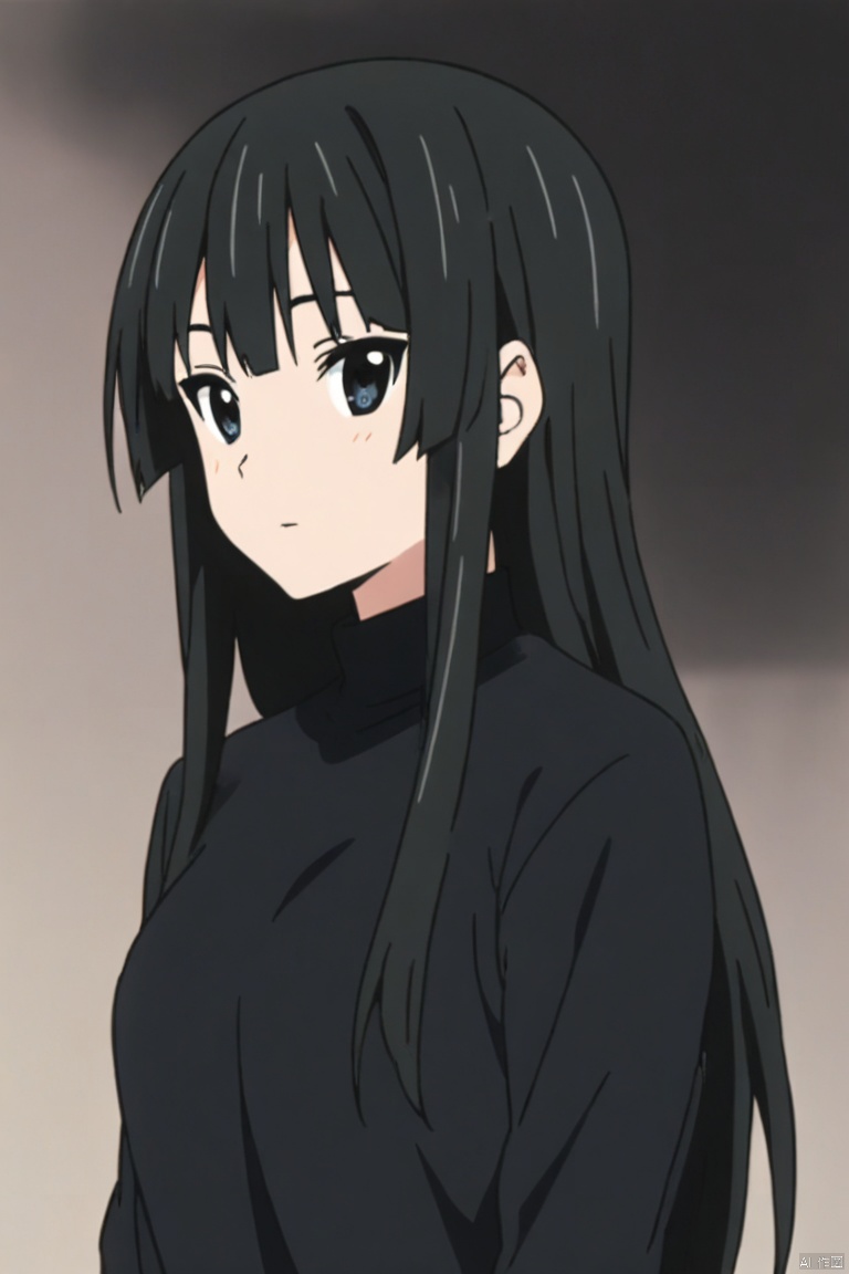 Black hair, long hair,upper body