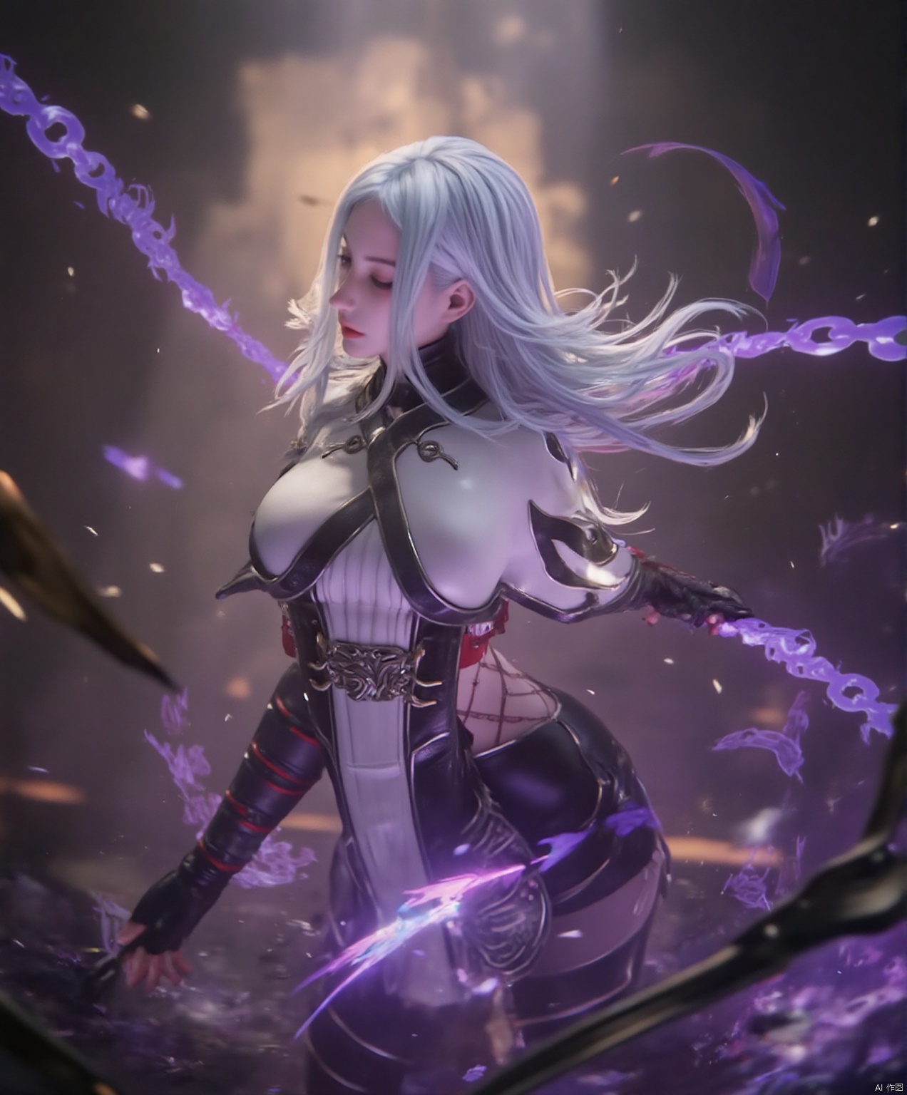 jiyingying, a woman with good figure kills enemies in the game "Naraka: Bladepoint"