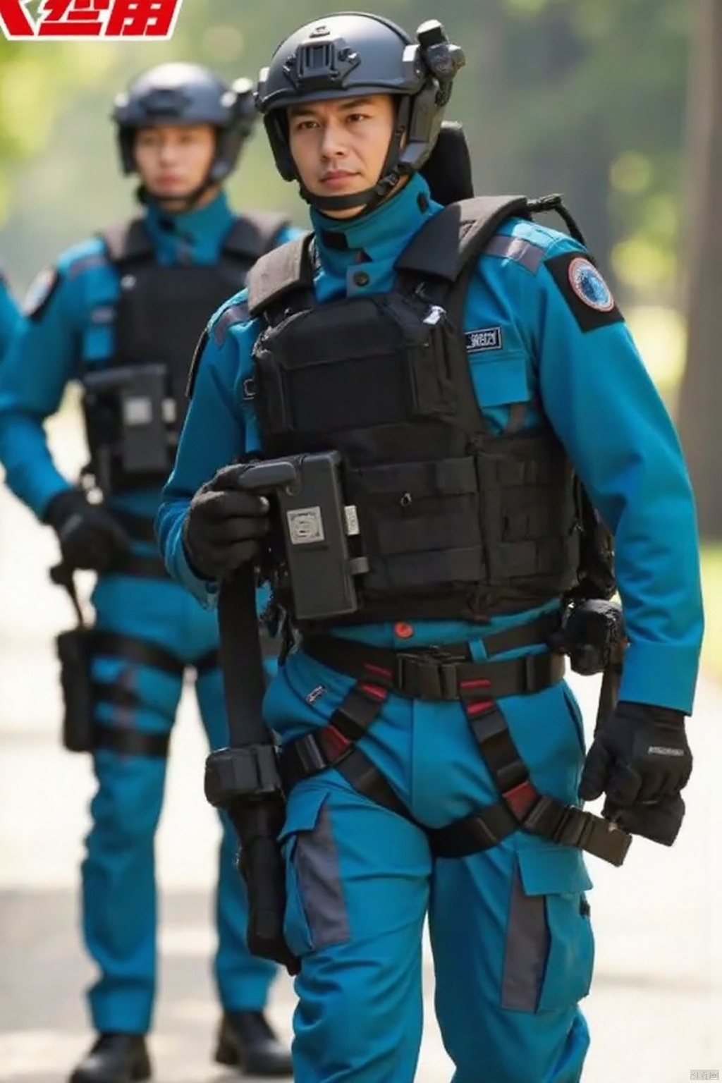 SKARD,helmet,collar,belt,military uniform,logo,uniform,jacket,helmet,fingerless gloves,gloves,boots,emblem,pants,bodysuit,belt pouch,armband,military,bulletproof vest,black gloves,belt,pants,black footwear,knee pads,police,tactical clothes