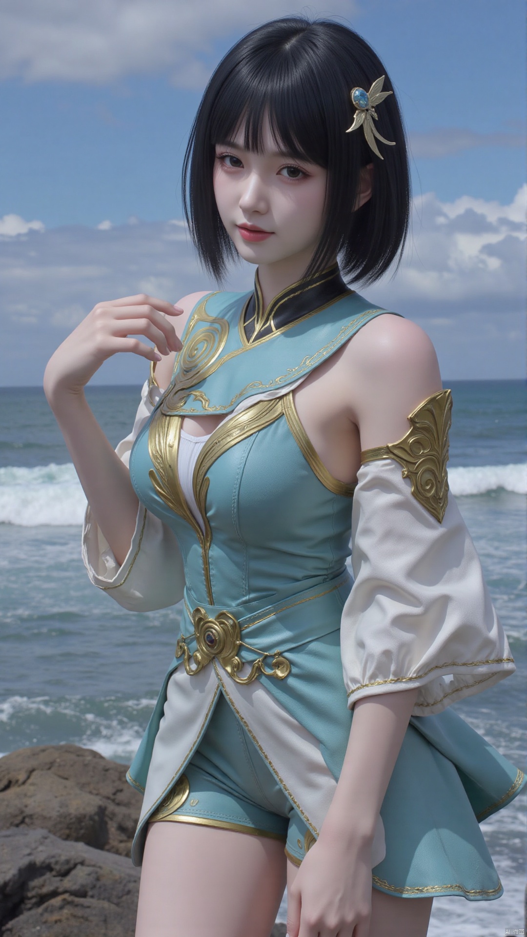 1girl,  solo,  black hair by Tim_Yi on Tensor.Art