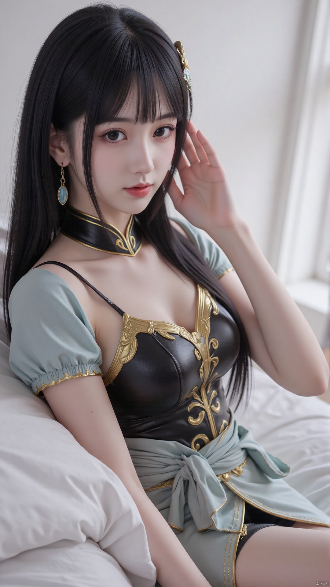 1girl,  solo,  black hair by Tim_Yi on Tensor.Art