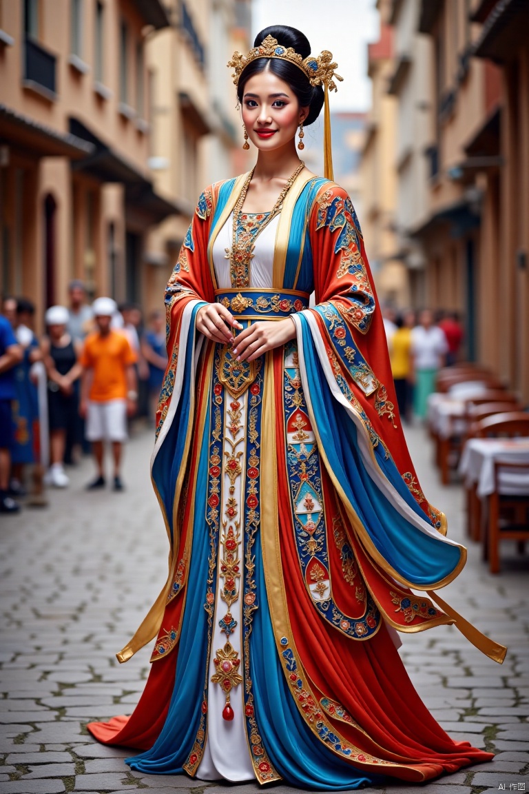Ancient costume,city
