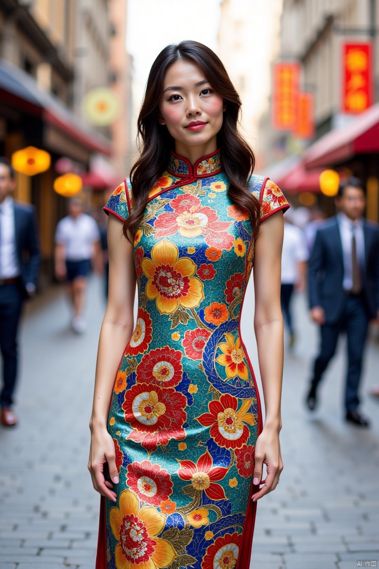 city, cheongsam