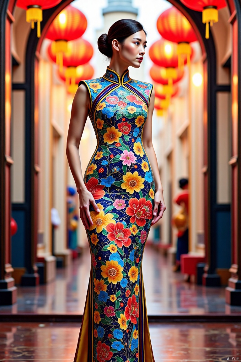 city, cheongsam,inset