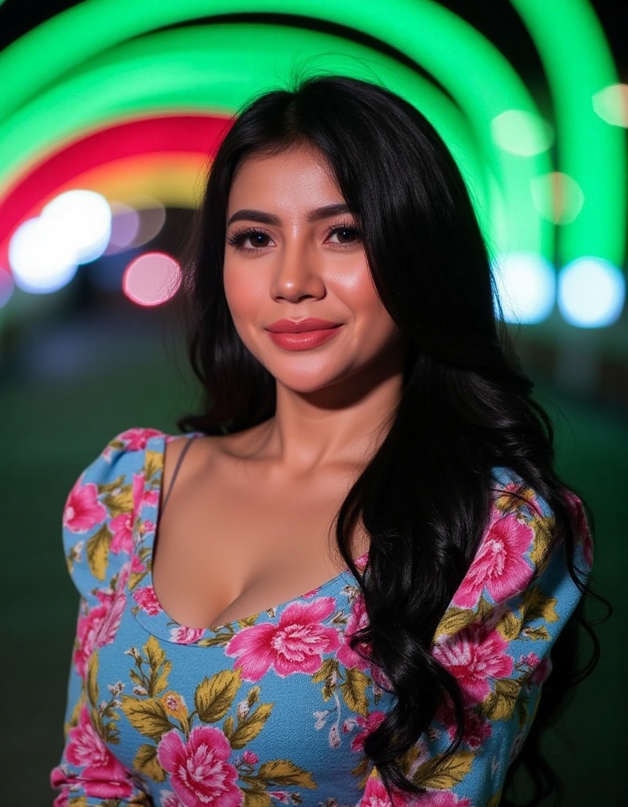 This is a high-quality,  wide close shot,  professional photograph of Ern1tisya on Tensor.Art