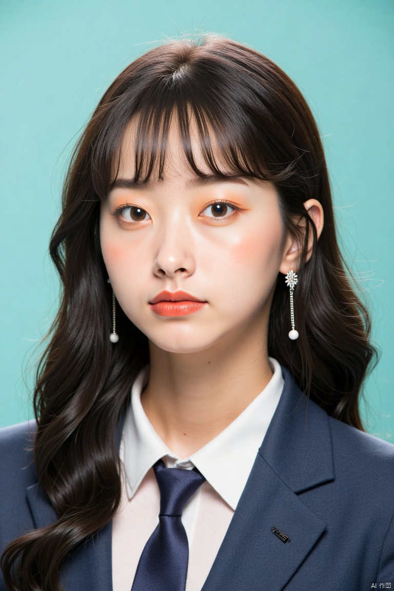 She has sharp, piercing eyes and a cold, unreadable expression. Her long, straight black hair falls perfectly over her shoulders, and her flawless skin adds to her intimidating aura. She’s always dressed in a perfectly tailored school uniform, with her tie slightly loose and her blazer casually draped over her shoulders. Her presence commands silence, and her icy glare is enough to make anyone step aside.