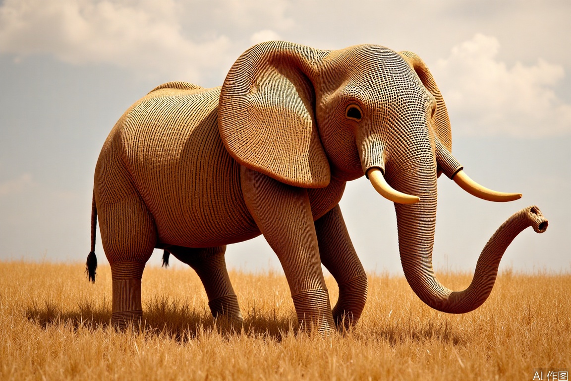 elephant,giraffe,expansion art,Expansion art,Bamboo woven articles